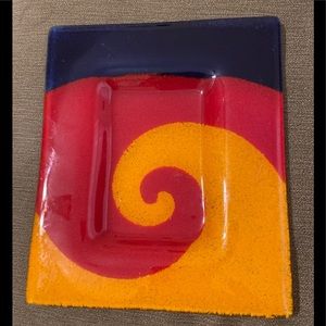 Revitaglass Fused “Slumped” Art Glass Dish/ Tray Handcrafted in New Zealand